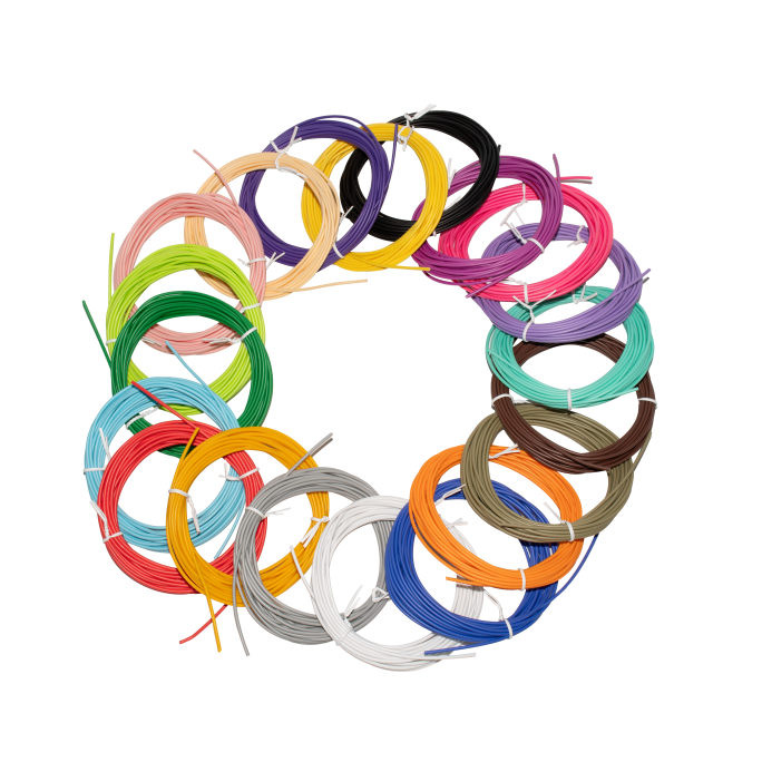 Vervangende filamenten AERIUM voor 3D-pennen, 1,75 mm PCL, 5 meter × 20 kleuren Vervangende filamenten AERIUM voor 3D-pennen, 1,75 mm PCL, 5 meter × 20 kleuren