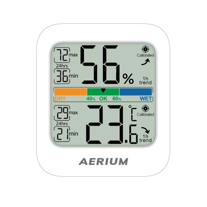 Lucht temperatuur- en vochtigheidsmonitor AERIUM T33 DUAL