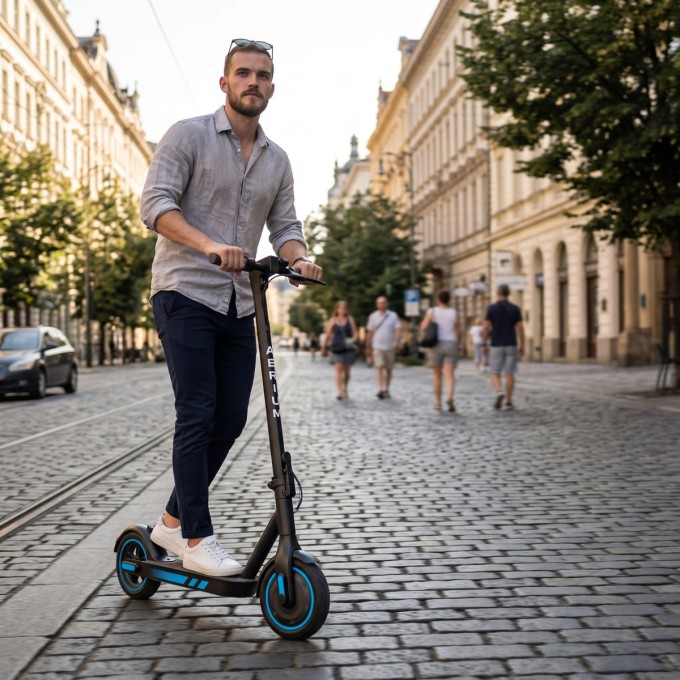 Elektrische step AERIUM MaxRide T500 blauw Elektrische step AERIUM MaxRide T500 blauw