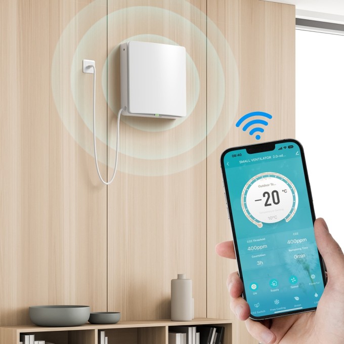 Decentrale warmteterugwinning AERIUM FreshPair+ C60P met CO2-sensor